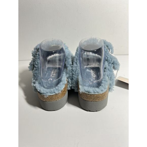 Birkenstock Papillo NWT Blue Shearling Arizona Big Buckle 37 EU 6.5 US Narrow - Picture 5 of 9